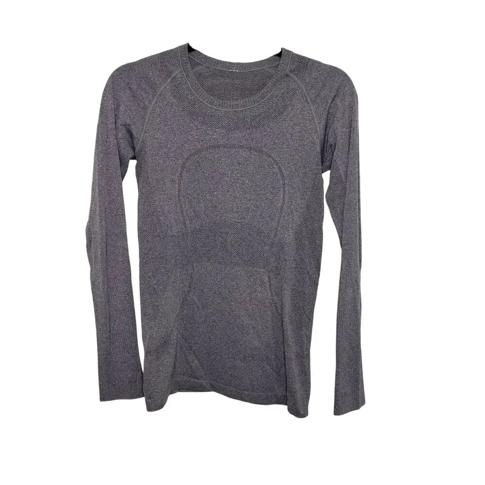Lululemon Women’s Long Sleeve Swiftly Tech Gray Crew Neck Shirt 6